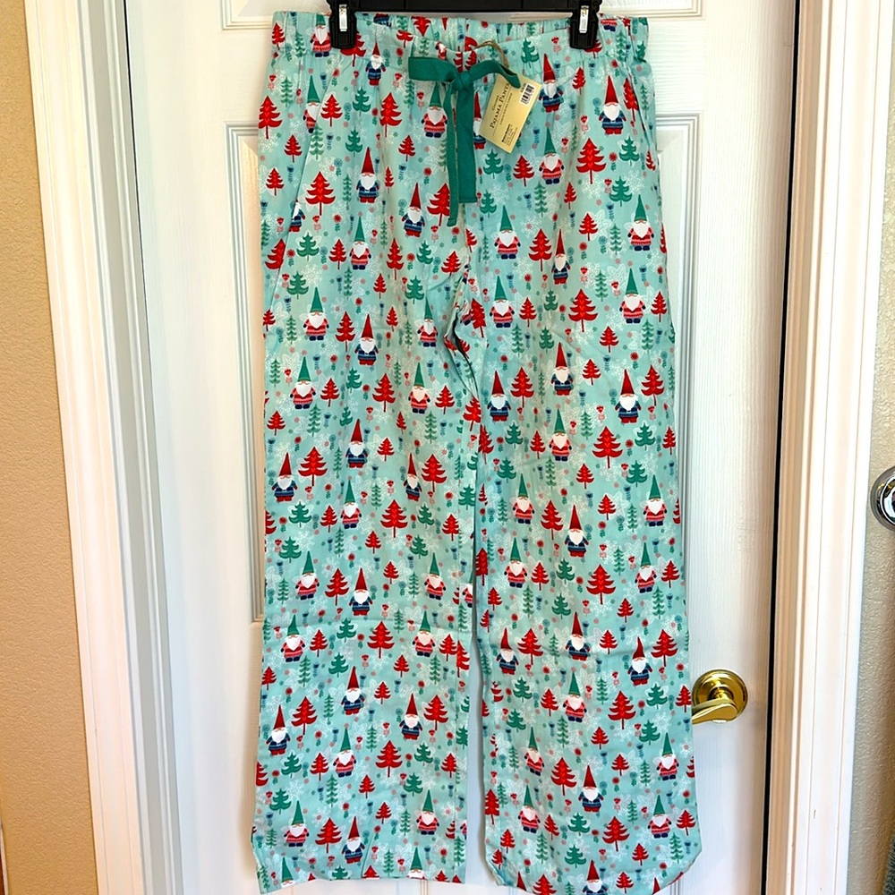 New Flannel Gnome Pajama Pants